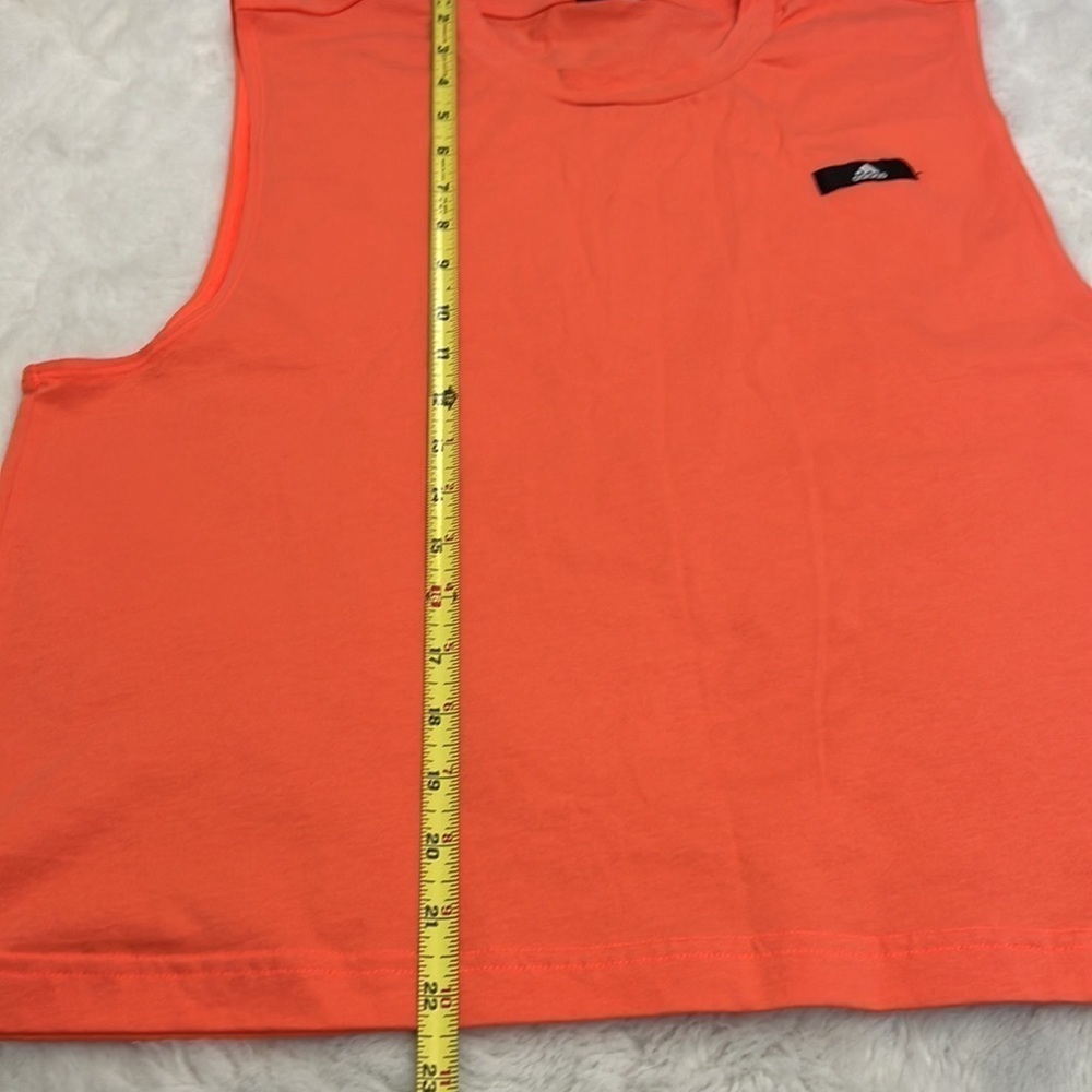 Adidas boyfriend tank size XL NWT coral/orange color crew neck 100% cotton - Picture 5 of 9